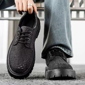 VANHUHU Chaussures Hommes Mocassins Baladeuses Noir