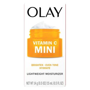 Crème hydratante visage, Régénérante Vitamine C + Peptide 24, ici en format mini/essai. Cette crème est conçue pour éclaircir le teint, unifier le grain de peau et hydrater la peau,