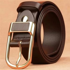 Cuir pour les hommes de haute qualité boucle jeans Cowskin ceintures décontractées affaires cowboy bande de taille mâle