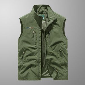 Berrykey Veste décontractée de travail pour homme avec camisole verte ample