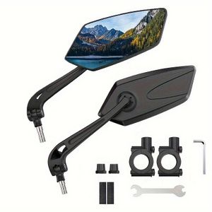 2 pièces de rétroviseurs de sécurité haute définition réglables, rétroviseurs plats réfléchissants haute définition pliables pour vélos, rétroviseurs de recul, accessoires de cyclisme.