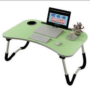 Table Pliable Multifonction pour Ordinateur Portable – Support de Lit et Bureau Nomade avec Porte-Gobelet & Support Tablette