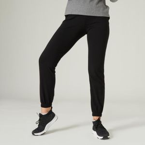 Domyos PANTALON FITNESS FEMME COTON DROIT 100 NOIR Prix pas