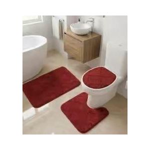 ensemble de salle de bain Vicelys Deco Home est un tapis de 3 pièces en bleu