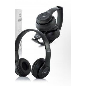 Oraimo Casque Bluetooth p47 EXTRA BASS FM Radio AIR EAR PODS MP3 Player with Mic for Mobile Phone Tablet PC (air ear pod p 47)