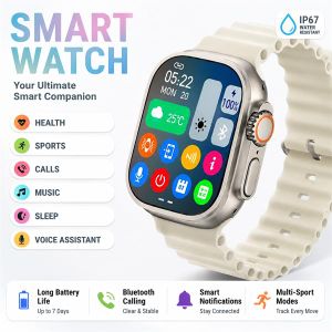 Litglobe Montre connectée Ultra Pro Max 2,3 pouces HD (Série 10) – Appels Bluetooth, suivi de la condition physique, étanche (compatible avec Android/iOS)