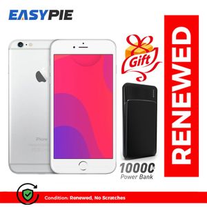 Renewed Iphone 6s Plus 64GB Silver 5.5" 2+64G 12MP 2750mAh With Free EasyPie 10000mAh 22.5W Power Bank