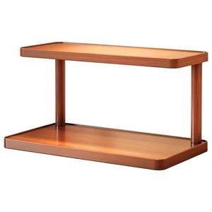 Wooden Desktop Storage Rack - 40cm, Light Brown, Multi-Purpose Cup Holder, Durable & Stylish
