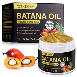 WORSAM Creme de Batana 100 % Pure & Naturelle – Soin revitalisant pour la pousse des cheveux - Pot 120g 