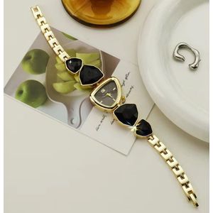Montre-Bracelet Bijou "Éclat d'Émeraude" – Design Géométrique