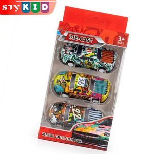STY Les enfants de 3-Pcs inertiels de voitures de jouet les enfants retirent des véhicules pour les enfants des âges 3+ jouets de voiture de Friction en métal