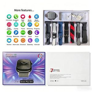 Série 10 7-en-1 bracelet 2.2 "Bluetooth appel plein écran tactile Smartwatch- pour Android et iOS