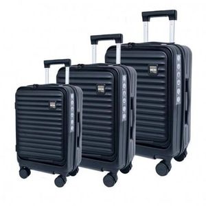 Lot de 3 Valises de Luxe en Polycarbonate (PC) – Design Classe et Ultra Résistant  (Cabine, Moyenne 20kg , Grande 23kg)