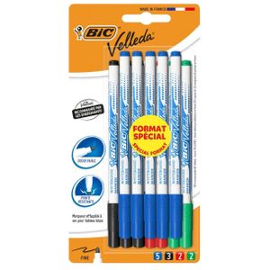 Stabilo Velleda - 12 Feutres Effaçables (Marqueurs) Pour Tableau Blanc - Pointe Fine - Couleurs Assorties