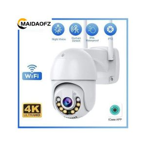 MAIDAOFZ Caméra IP Wifi Surveillance Extérieure 1080P Caméra PTZ Protection De Sécurité-