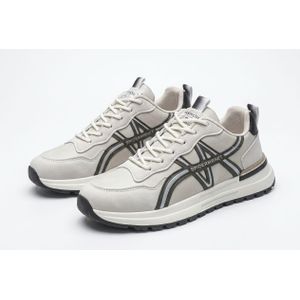 Sneakers - Baskets Mode Unisexe - Blanc Gris
