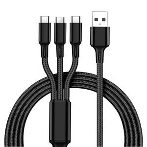 Câble De Charge Universel - 3 En 1 - -Noir