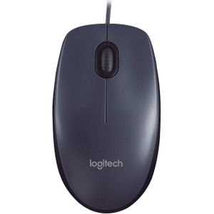 Logitech M90 Souris Filaire USB, Suivi Optique 1000 PPP, Ambidextre, Compatible avec PC/Mac/Portable