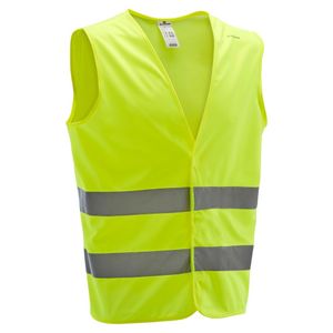 BTWIN Gilet Haute Visibilité 500 Jaune Fluo Adulte