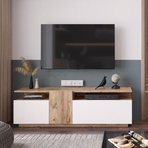 General Meuble TV Aven – 160 cm Pin Atlantique & Blanc (AVE6-AW)