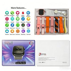 Série 10 7-en-1 bracelet 2.2 "Bluetooth appel plein écran tactile Smartwatch- pour Android et iOS
