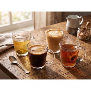 Cac Lot de 4 Tasses Mug pour petit déjeuner, Café, Thé et Boisson