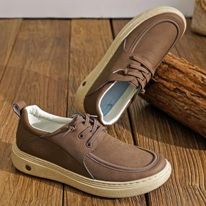 Chaussures de sport décontractées, confortables, avec lacets, tendance pour hommes, marron