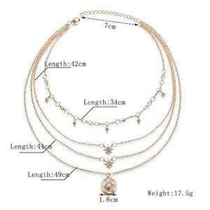 Mode Couleur or Choker collier étoile carte coeur pendentif colliers bijoux cadeau