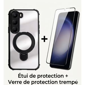 Pack Etui de protection tecno camon 40 PRO version 5G compatible magsafe avec le verre de protection 