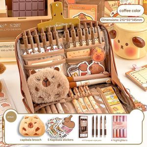 Set de papeterie grande capacité : Trousse élégante pour élèves de primaire