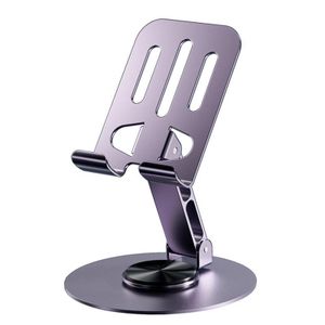 VoltEra All Metal Aluminum 360 Rotation Mobile Phone Holder Universal Bracket Folding Double Shaft Design Stable Anti Fall