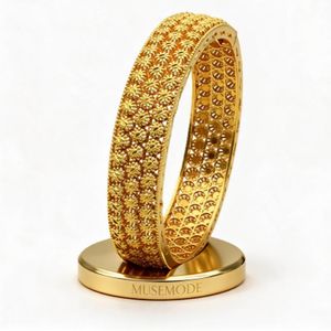 Bracelet Manchette Ouvert Doré à Motif Fleur Ajustable pour Femme, Bijoux de Mariage en Alliage de Zinc