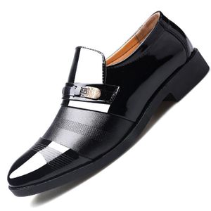 GLARPEBIE Chaussures En Similicuir Pour Hommes Chaussures Formelles Pour Hommes Chaussures à enfiler à pampilles pour hommes - Noir