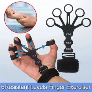 Entraîneur de doigts antidérapant réglable, exercice de force de préhension, extenseur de doigts Portable avec conception découpée à 5 doigts pour se prélasser