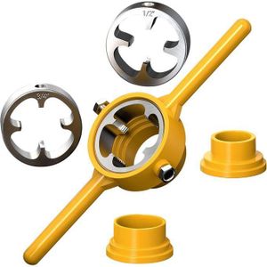 Ensemble d'outils de filetage de tuyaux PVC, kit de moules pour robinet NPT, kit de filetage avec 3 moules (1/2 pouce, 3/4 pouce, 1 pouce).
