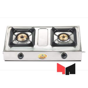 Bajaj Cuisinière à gaz écologique populaire à 2 brûleurs en acier inoxydable certifiée ISI