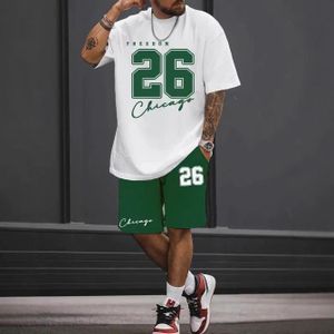 Ensemble de T-shirts à manches courtes pour hommes pour l'été - Vert