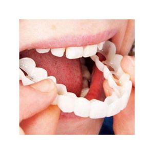 A Pair Of Temporary Perfect Coverage, Durable Plastic Veneer Cover, Upper Lower Teeth Cover