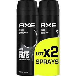 Axe Lot de 2 Déodorants Parfum " Black " Homme 48h Non-Stop Frais