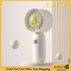 GALUIN Nouveau ventilateur portatif rechargeable USB pour étudiants avec un flux d'air puissant et un volume d'air élevé.