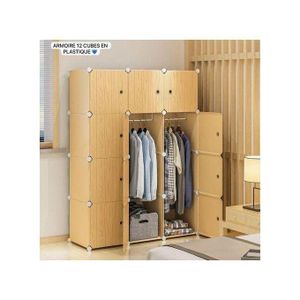 Armoire Penderie 3 Battants Plastique 