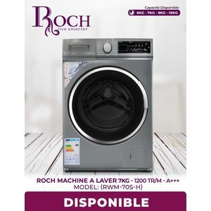 Roch Machine à laver Roch 7 Kilos Lave-linge frontale – RWM-70S-H – A+++