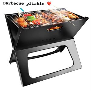 Sd Barbecue au charbon de bois en forme de X, pliable - 45*30*30cm