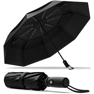 Parapluie Résistant Coupe-Vent – Grande Taille, Pliable, Ouverture Automatique (Design Aléatoire) 