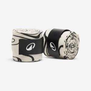 Domyos Bandes de boxe 3m résistante, blanc cassé et noir