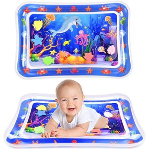 ShebSheb Tapis de jeu aquatique pour bébé, tapis de jeu gonflable pour bébés de 3 à 12 mois, jouet de développement de 69x50cm