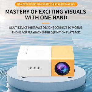 Puissant Mini projecteur Home cinéma Portable puissant Support natif HDMI connexion USB petite taille pour soirée de cinéma en plein air pour Camping en plein air &Drive-in Home cinéma