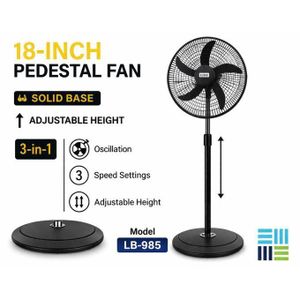 Elbee Ventilateur sur pied de 18 pouces – Modèle LB-985