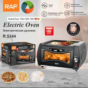 Mini Four Électrique RAF 2-en-1 - 15L - 2000W - Avec Plaque de Cuisson Supérieure - R.5344