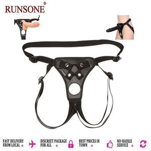 RUNSONE Harnais strap-on pour femmes ajustable, ceinture de chasteté universelle, sangle BD-SM de bondage pour gode ventouse, plugs anus, jouet sexuel érotique fétiche pour femmes, lesbiennes, hommes et couples adultes